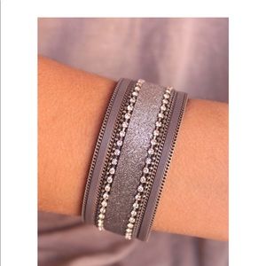Metallic Leather Bracelet